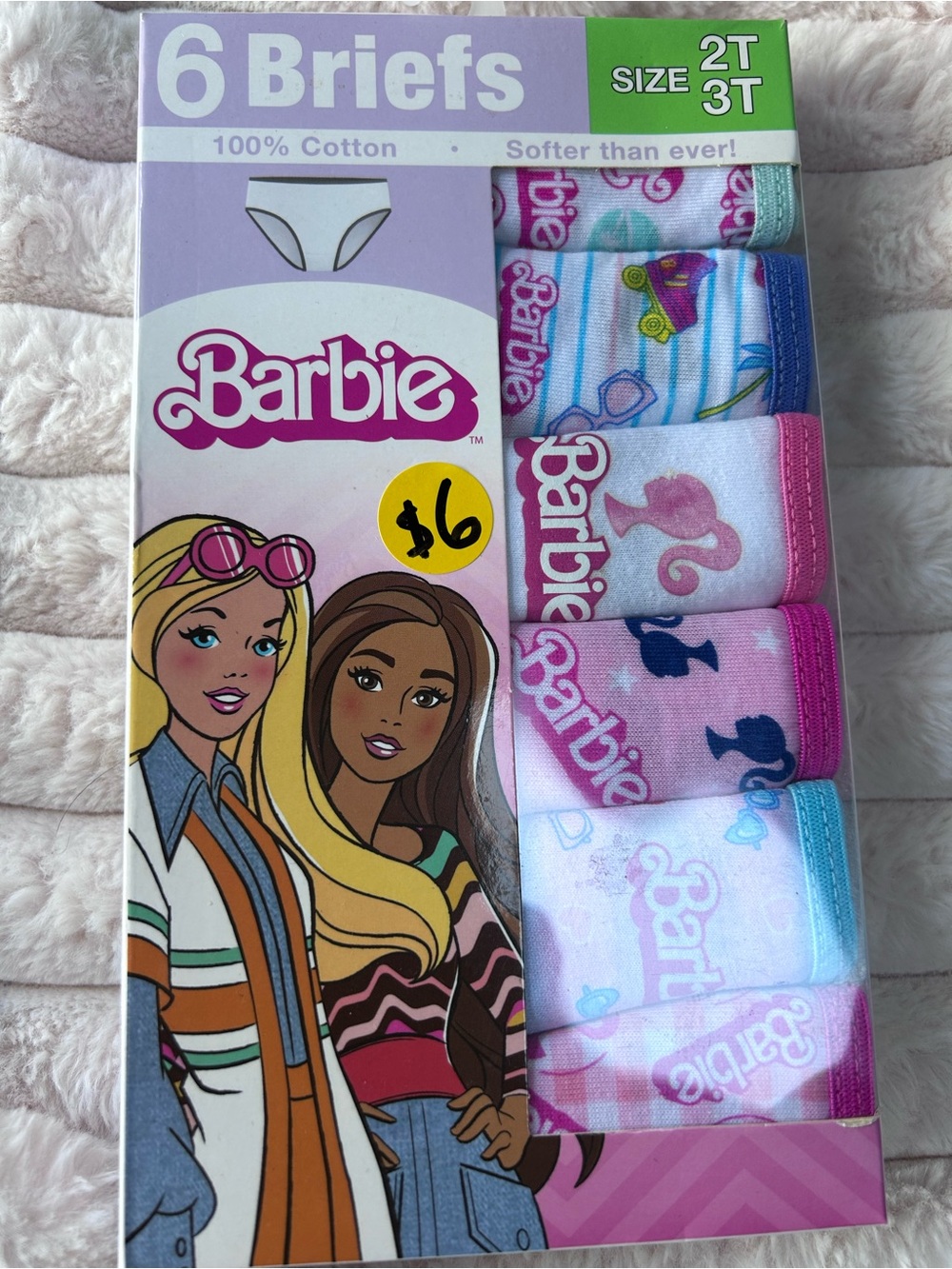 Barbie Girls Briefs Pack in Pink, Blue & Purple